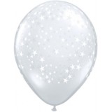 5 ''  Balloon Diamond Clear Star white